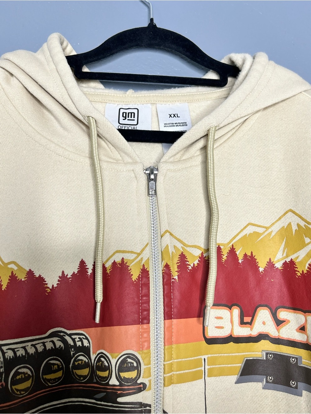 Blazer Cream Graphic Zip-Up Hoodie xxl - Picture 5 of 10